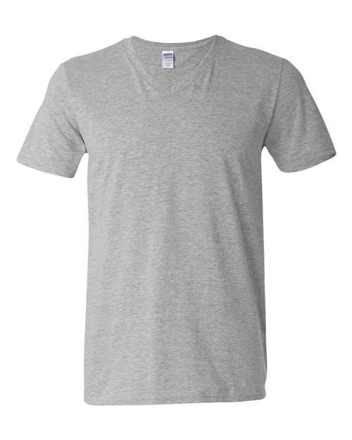 Gildan 2116, 64v00 Unisex Softstyle V-neck T-shirt, Sport Grey