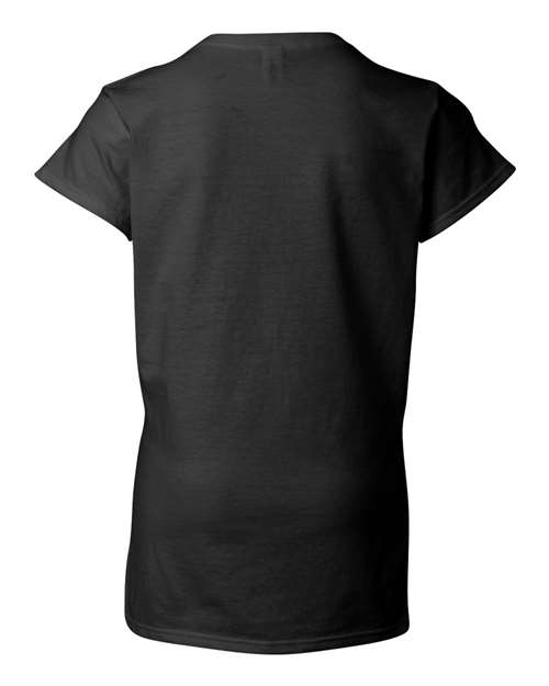 Gildan 2117, 64v00l Women's Softstyle V-neck T-shirt, Black