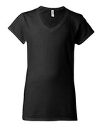 Gildan 2117, 64v00l Women's Softstyle V-neck T-shirt, Black