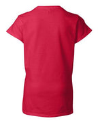 Gildan 2117, 64v00l Women's Softstyle V-neck T-shirt, Cherry Red