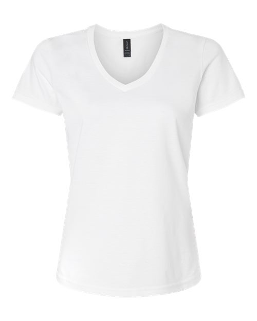Gildan 2117, 64v00l Women's Softstyle V-neck T-shirt, White