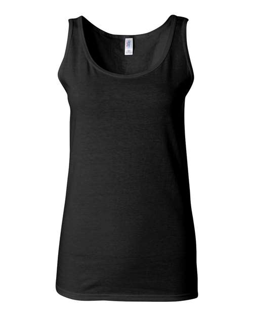 Gildan 64200L, Women's Softstyle Tank Top, Black