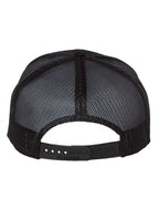 Richardson 168, Seven-panel Trucker Cap, Black
