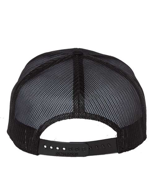 Richardson 168, Seven-panel Trucker Cap, Black