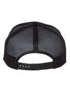 Richardson 168, Seven-panel Trucker Cap, Black