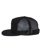 Richardson 168, Seven-panel Trucker Cap, Black