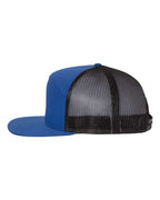 Richardson 168, Seven-panel Trucker Cap, Royal/ Black