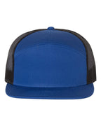 Richardson 168, Seven-panel Trucker Cap, Royal/ Black
