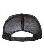Richardson 168, Seven-panel Trucker Cap, Heather Grey/ Black