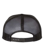 Richardson 168, Seven-panel Trucker Cap, Heather Grey/ Black
