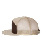 Richardson 168, Seven-panel Trucker Cap, Brown/ Khaki