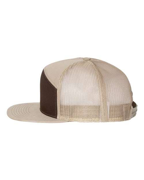 Richardson 168, Seven-panel Trucker Cap, Brown/ Khaki