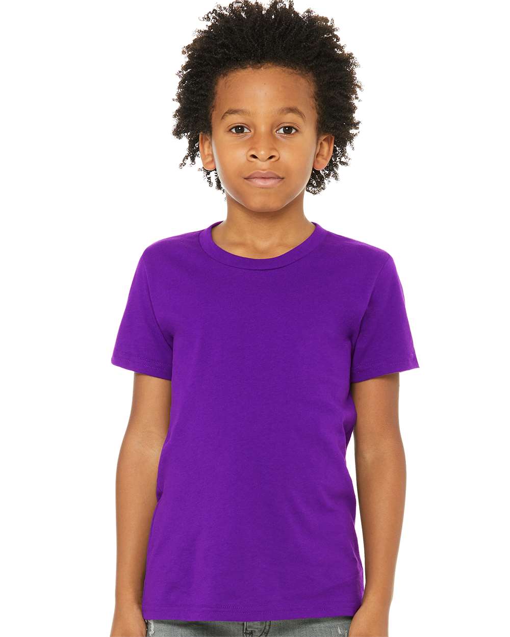 BELLA + CANVAS 3001Y, T-Shirts - Premium, Team Purple