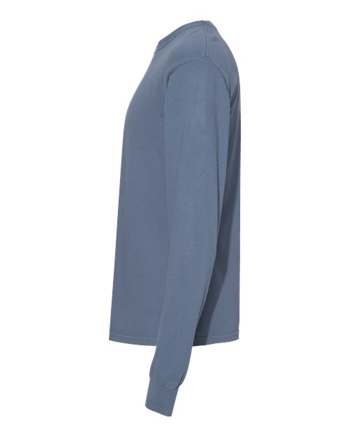 Comfort Colors 6014, Unisex Garment-dyed Heavyweight Long Sleeve T-shirt, Blue Jean