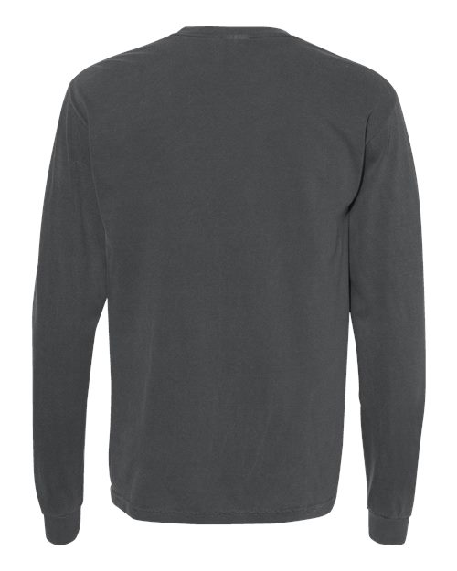 Comfort Colors 6014, Unisex Garment-dyed Heavyweight Long Sleeve T-shirt, Pepper