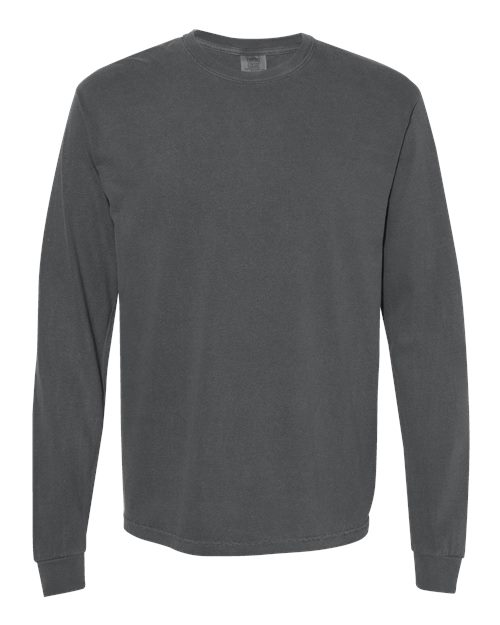 Comfort Colors 6014, Unisex Garment-dyed Heavyweight Long Sleeve T-shirt, Pepper