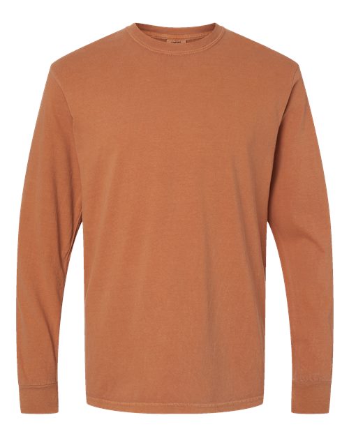 Comfort Colors 6014, Unisex Garment-dyed Heavyweight Long Sleeve T-shirt, Yam