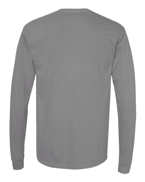 Comfort Colors 6014, Unisex Garment-dyed Heavyweight Long Sleeve T-shirt, Grey
