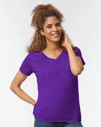 Gildan 3461, 5v00l Women's Heavy Cotton V-neck T-shirt, Gildan 5V00L Women's Heavy Cotton V-Neck T-Shirt