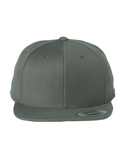 YP Classics 6089M, Premium Flat Bill Snapback Cap, Dark Grey