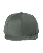 YP Classics 6089M, Premium Flat Bill Snapback Cap, Dark Grey