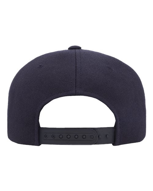 YP Classics 6089M, Premium Flat Bill Snapback Cap, Dark Navy