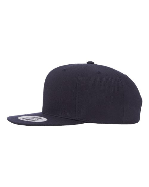 YP Classics 6089M, Premium Flat Bill Snapback Cap, Dark Navy