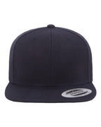 YP Classics 6089M, Premium Flat Bill Snapback Cap, Dark Navy