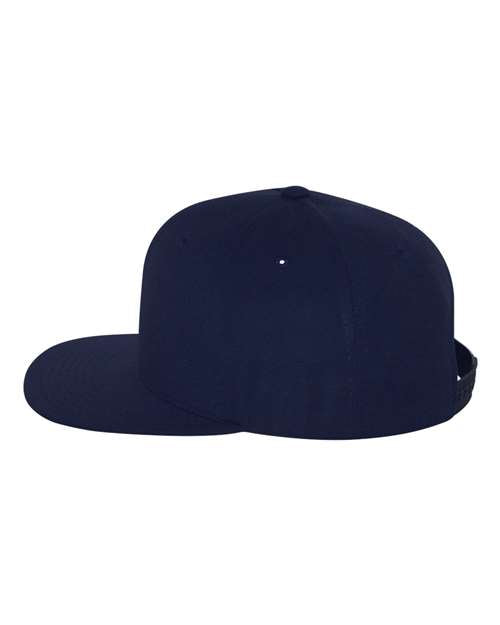 YP Classics 6089M, Premium Flat Bill Snapback Cap, Navy