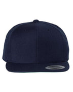 YP Classics 6089M, Premium Flat Bill Snapback Cap, Navy
