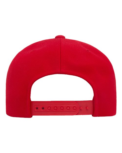YP Classics 6089M, Premium Flat Bill Snapback Cap, Red