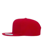 YP Classics 6089M, Premium Flat Bill Snapback Cap, Red