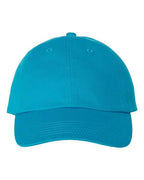 Valucap VC300A, Bio-washed Classic Dad Hat, Neon Blue