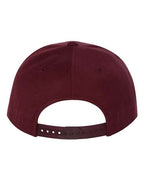 YP Classics 6089M, Premium Flat Bill Snapback Cap, Maroon