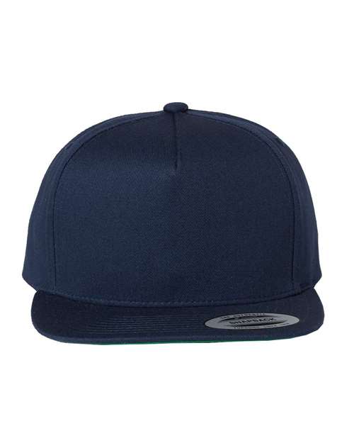 YP Classics 6007, Five-panel Cotton Twill Snapback Cap, Navy
