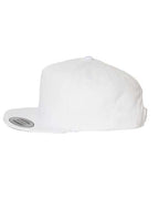 YP Classics 6007, Five-panel Cotton Twill Snapback Cap, White