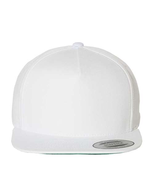 YP Classics 6007, Five-panel Cotton Twill Snapback Cap, White