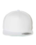 YP Classics 6007, Five-panel Cotton Twill Snapback Cap, White