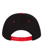 YP Classics 6007, Five-panel Cotton Twill Snapback Cap, Black/ Red