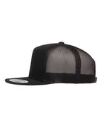 YP Classics 6006, Classic Five-panel Trucker Cap, Black