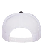 YP Classics 6006, Classic Five-panel Trucker Cap, Black/ White