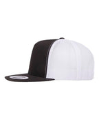 YP Classics 6006, Classic Five-panel Trucker Cap, Black/ White