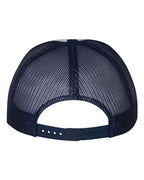 YP Classics 6006, Classic Five-panel Trucker Cap, Navy/ White/ Navy