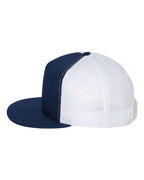 YP Classics 6006, Classic Five-panel Trucker Cap, Navy/ White