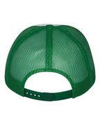 YP Classics 6006, Classic Five-panel Trucker Cap, Kelly/ White/ Kelly
