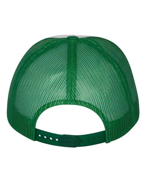 YP Classics 6006, Classic Five-panel Trucker Cap, Kelly/ White/ Kelly