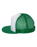 YP Classics 6006, Classic Five-panel Trucker Cap, Kelly/ White/ Kelly