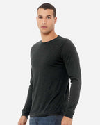 BELLA + CANVAS 3513, T-Shirts - Long Sleeve, Charcoal Black Triblend
