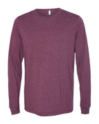 BELLA + CANVAS 3513, T-Shirts - Long Sleeve, Maroon Triblend