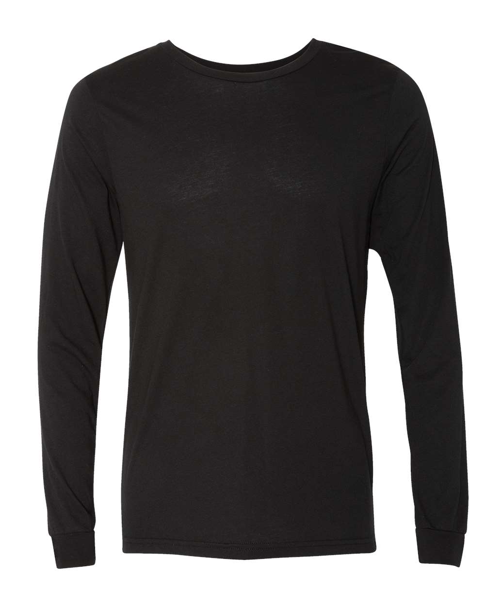 BELLA + CANVAS 3513, T-Shirts - Long Sleeve, Solid Black Triblend